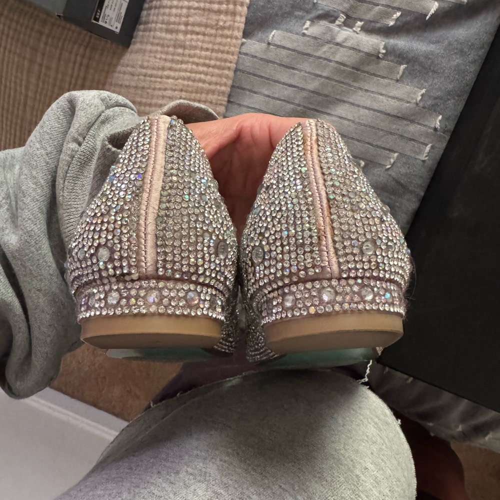 Betsey Johnson Sparkling Rhinestone Flats - Picture 4 of 7